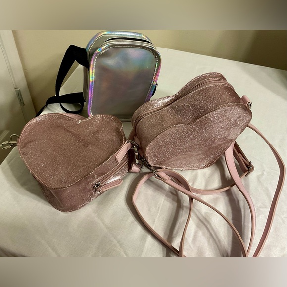 GUESS Glittery Pink Heart (Kids)Crossbody Bundle of 3 BAGS! - Picture 4 of 6